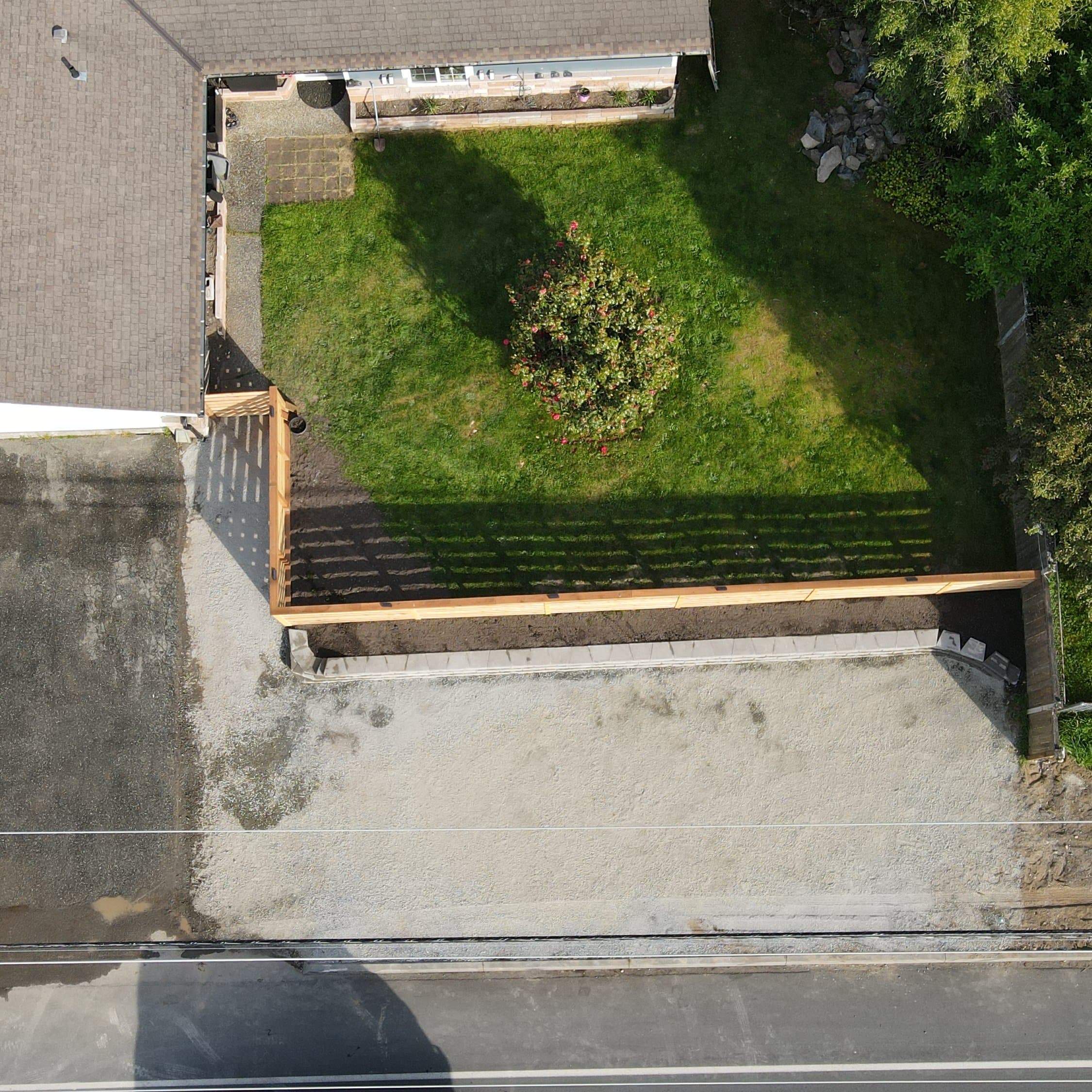Grannis House Landscaping Top View