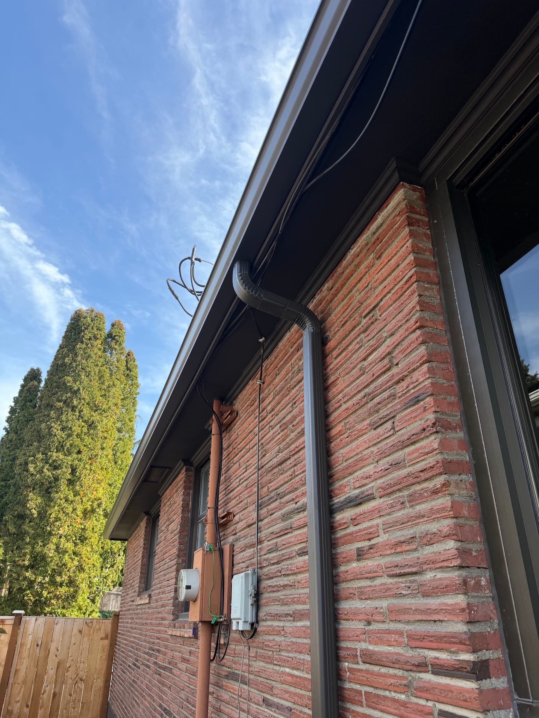 Black Gutter Installation