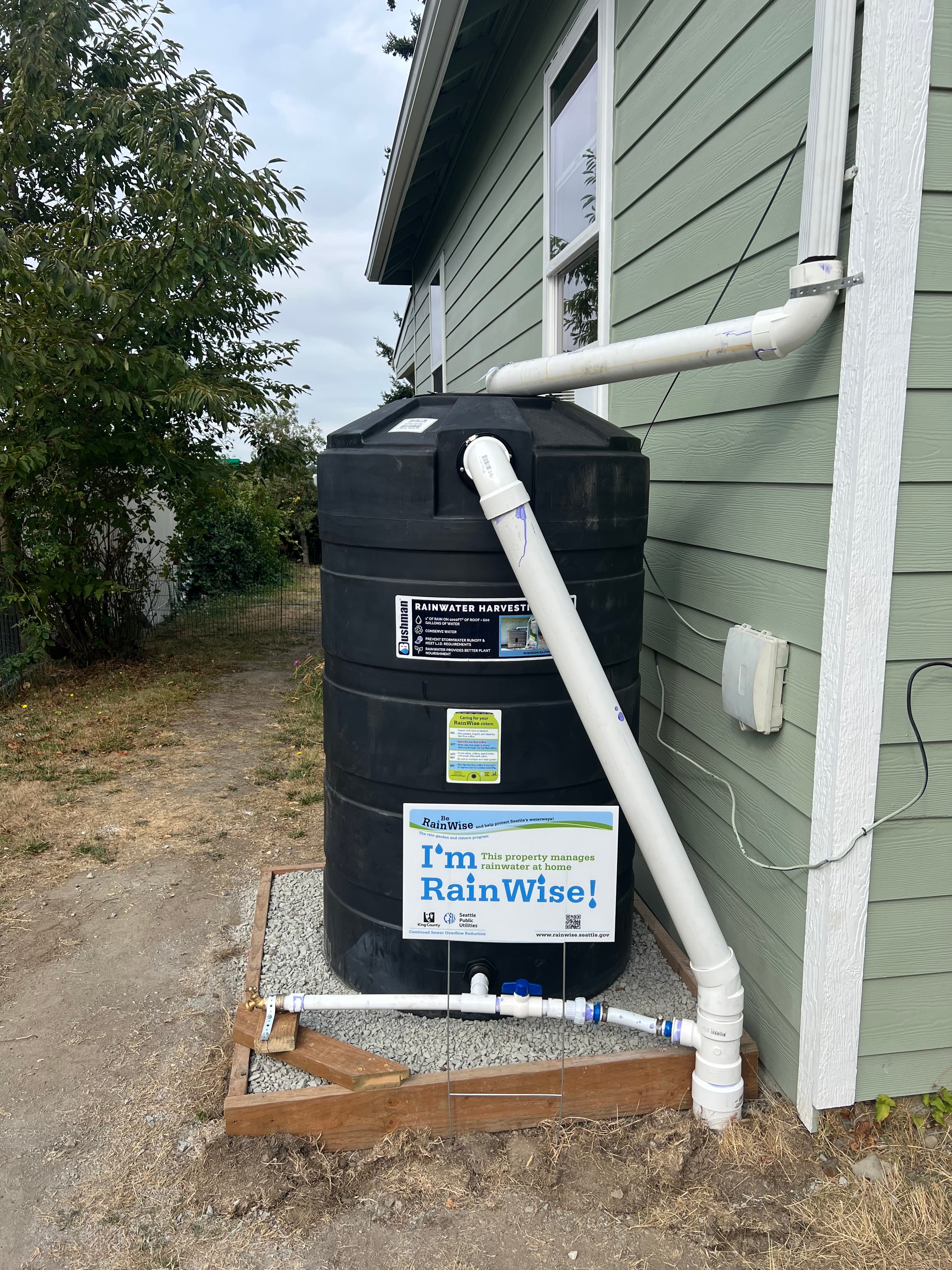 RainWise Single-Barrel Cistern Installation
